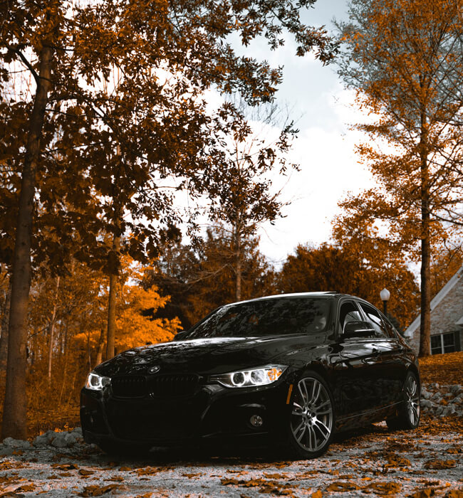 luxurious black car